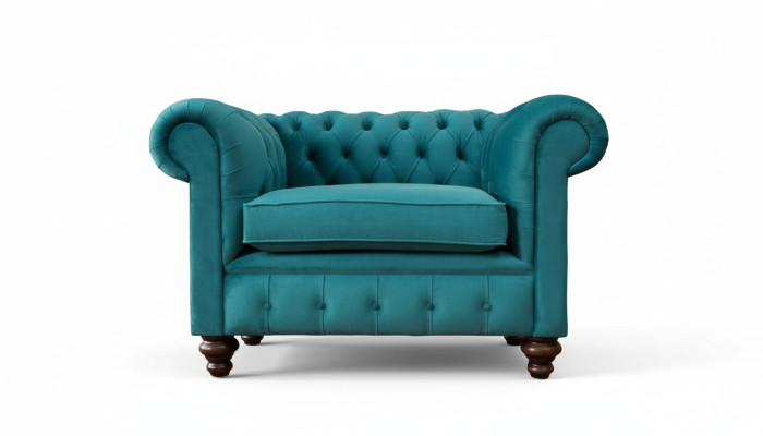 Fauteuil 1 zits Chesterfield gestoffeerde bankstellen Design Luxe Bank Bank Nieuw