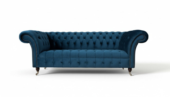 Chesterfield bank 3 zits gestoffeerde banken luxe stof design