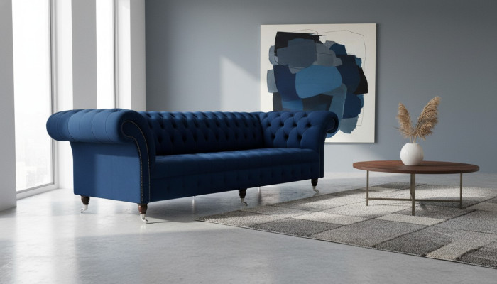 Sofa Chesterfield Banken 4-zitter Bank Bekleding Stof Woonkamer Meubels