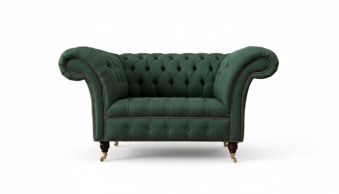 Groene fauteuil bank bank bekleding luxe klassieke textielen banken nieuw