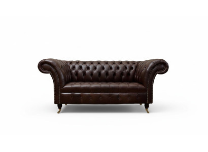 Sofa Bank Chesterfield Bekleedbanken 2-zits Lederen Stoffen Lounge Nieuw