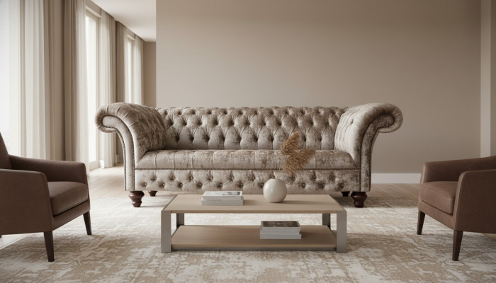 Chesterfield Sofa 3-zits Kussen Design Banken Sofa's Modern Driezitter