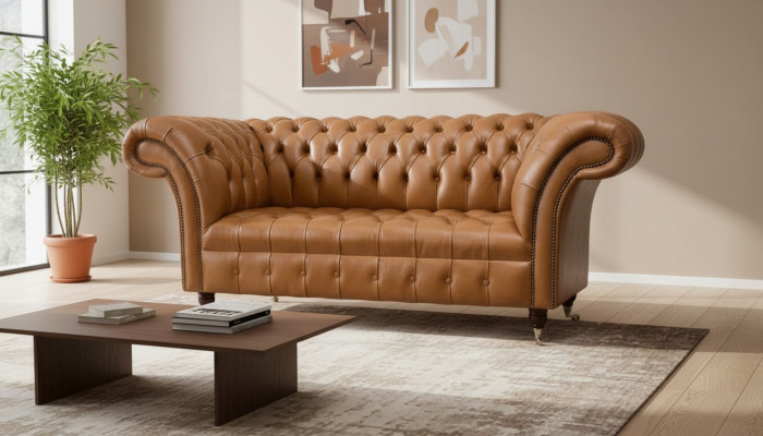 Chesterfield Stof Bank Textiel Banken Kantoorinrichting Engelse Meubelen