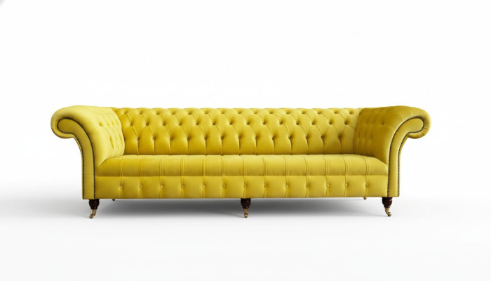 Sofa Viersitzer Chesterfield Design Sofas Möbel Wohnzimmer Couch Polster Sofa met vier zitplaatsen in Chesterfield-ontwerp Meubels Woonkamer Bank Bekleding