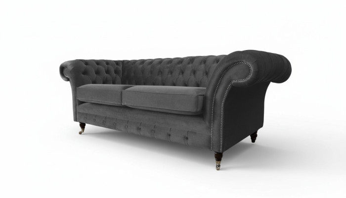Sofa 3 zits Luxe textiel Chesterfield bank Bankstellen Bekleding Design Meubels