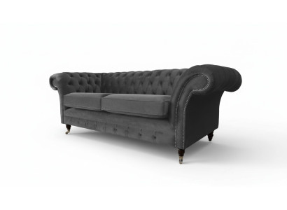 Sofa 3 zits Luxe textiel Chesterfield bank Bankstellen Bekleding Design Meubels