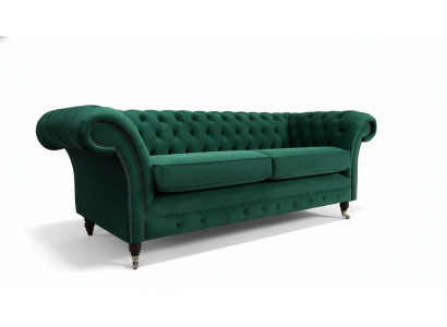 Chesterfield bank bank bekleding 3-zits bank banken zitten banken groen nieuw