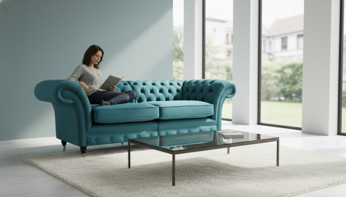Ontwerp bankstel 3-zitsbank Chesterfield gestoffeerde bankstellen Woonkamerontwerp
