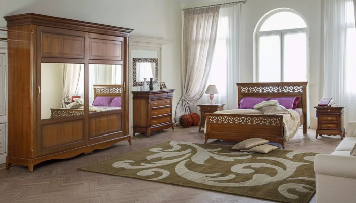 Bed 2x Nightstands 6-piece Bedroom Design Modern Luxury Bedroom.
