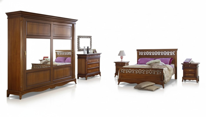 Bed 2x Nightstands 6-piece Bedroom Design Modern Luxury Bedroom.