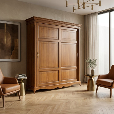 Echt houten kledingkast houten kast kast slaapkamer meubels Italië Nieuw