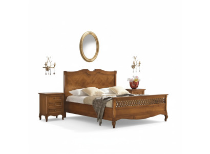 Bed 2x bedside tables 3-piece. Italian furniture bedroom wood new set