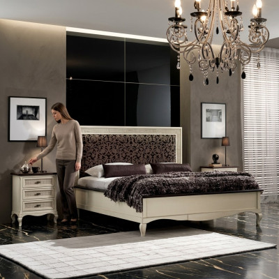 Ontwerp slaapkamer 3-delig. Bed 2x nachtkastje luxe beddenset meubels nieuw