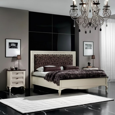 Ontwerp slaapkamer 3-delig. Bed 2x nachtkastje luxe beddenset meubels nieuw