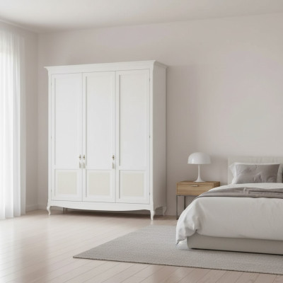 Garderobe Slaapkamer Hout Klassiek Design Meubelen Wit Kasten