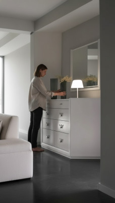 Kommode Spiegelkast Plankconsole Meubels Houten kast Italië Set 2-delig.