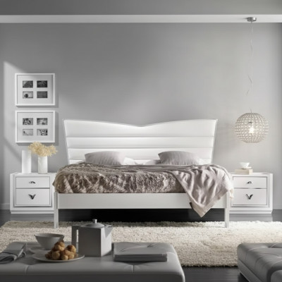 Ontwerp meubelen Bed 2x nachtkastjes 3-delig Slaapkamer set Luxe bedden Nieuw