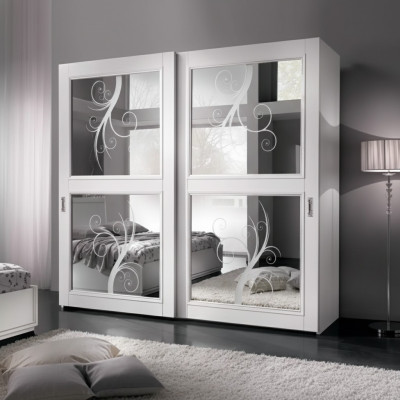 Slaapkamer meubels Italië houten kast massief houten kledingkast wit nieuw