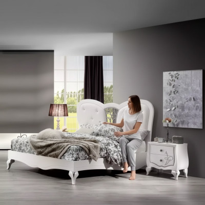 Bed 2x Nightstands 3 pcs. Bedroom Set Design Furniture Modern Luxury New