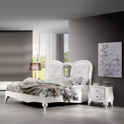 Bed 2x Nightstands 3 pcs. Bedroom Set Design Furniture Modern Luxury New