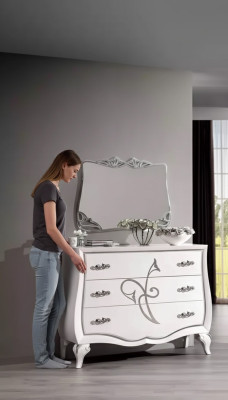 Sideboard Ladekast Ontwerper Luxe Kasten Hout Wit Ladenkasten Modern Nieuw