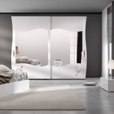 Modern massief houten kledingkast slaapkamer rek wit nieuw