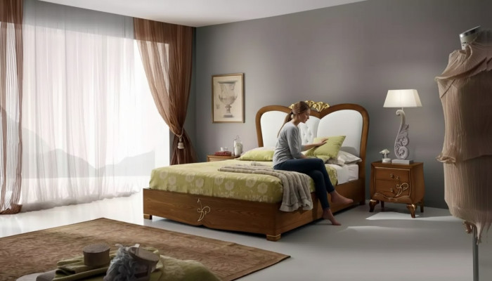 Slaapkamer set Bed + 2x Nachtkastjes Bedden Italiaanse meubels 3-delig.