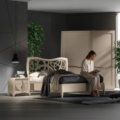 Bed 2x bedside tables 3-piece. Bedroom design luxury bedroom furniture