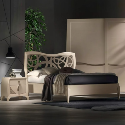 Bed 2x bedside tables 3-piece. Bedroom design luxury bedroom furniture