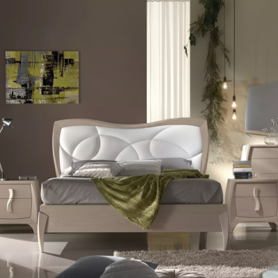 Ontwerp bed 2x nachtkastjes 3-delig. Luxe slaapkamer compleet set