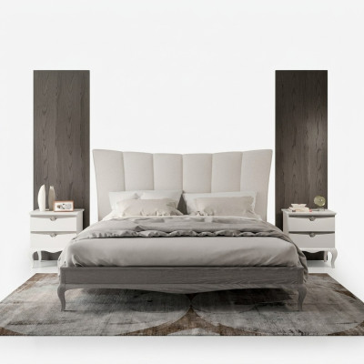 Compleet set bed 2x nachtkastjes 3-delige slaapkamersets Luxe bedden