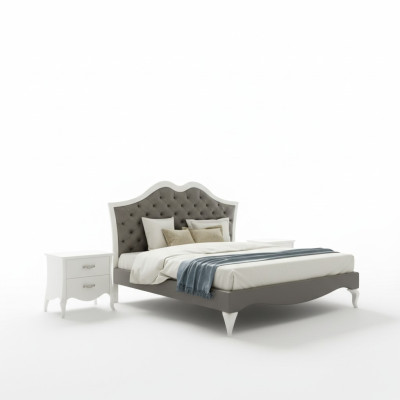 Bedroom set bed 2x bedside table Modern Italian furniture 3 pieces.