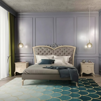 Slaapkamer meubels 3-delig set massief hout nachtkastjes 2x bed echt hout