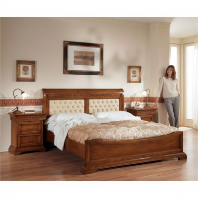 Slaapkamer Compleet Bed 2x Nachtkastjes Set Luxe Meubels 3-delig Bruin