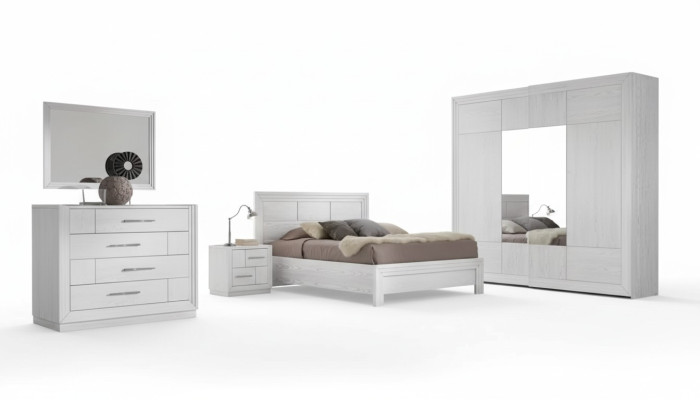 Luxe Compleet Slaapkamer Set Bed 2x Nachtkastjes Kledingkast
