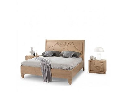 Ontwerp slaapkamer 3-delig. Bed 2x nachtkastjes Modern Luxe beddengoed set