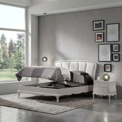 Bed 2x Nightstands 3 pcs. Bedroom Set Modern Luxury Bedroom