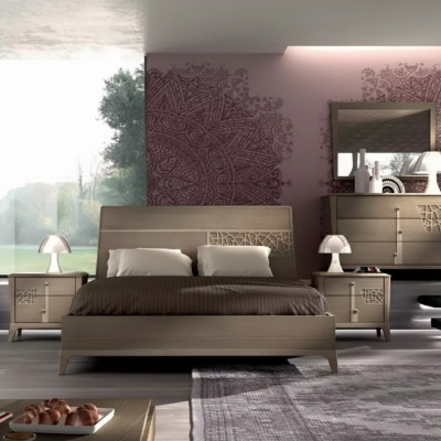 Bedroom bed sets Designer luxury complete 2x nightstands 3 pcs.