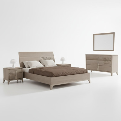 Bedroom bed sets Designer luxury complete 2x nightstands 3 pcs.