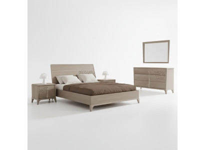 Bedroom bed sets Designer luxury complete 2x nightstands 3 pcs.