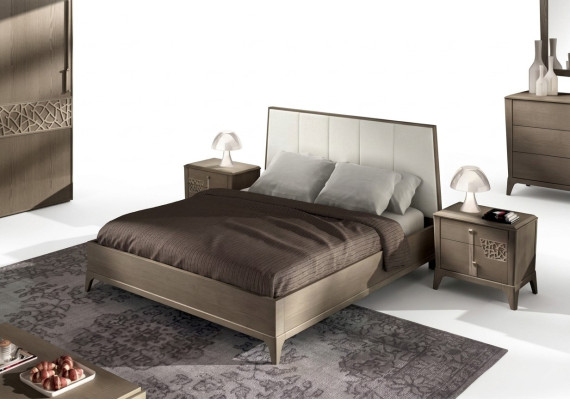 Ontwerp slaapkamersets Bed 2x nachtkastjes Klassieke luxemeubels