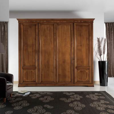 Kledingkast Kast Luxe Houten Designmeubelen Slaapkamer Bruin Nieuw