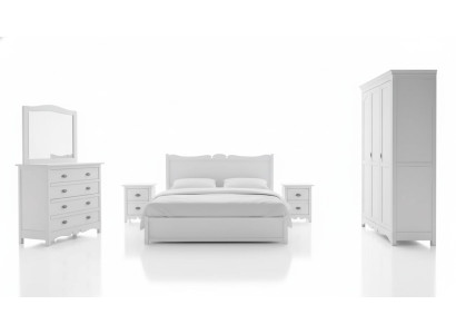 Modern slaapkamer bed 2x nachtkastjes commode kast set