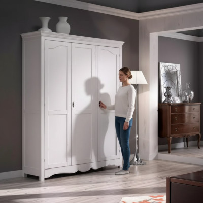 Kledingkast Houten kast Kast Slaapkamer Luxe Meubels Wit Nieuw