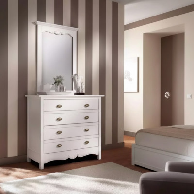 Hout Italiaanse ontwerper meubels 2-delige set meubels Stijl luxe commode met spiegel