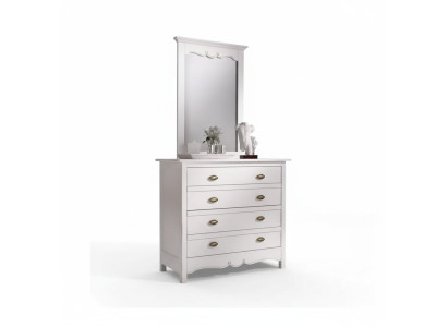 Hout Italiaanse ontwerper meubels 2-delige set meubels Stijl luxe commode met spiegel
