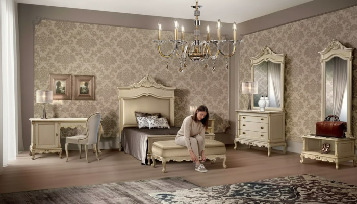 Slaapkamer set Bed Nachtkastje Houten ladekast Luxe Modern 7-delig Nieuw