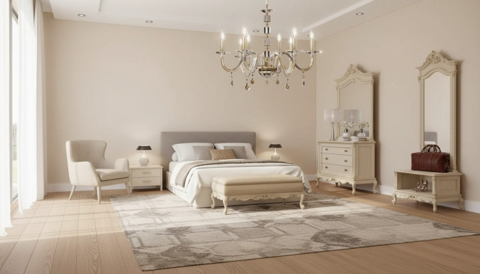 Slaapkamer set Bed Nachtkastje Houten ladekast Luxe Modern 7-delig Nieuw
