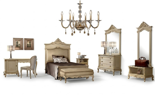 Slaapkamer set Bed Nachtkastje Houten ladekast Luxe Modern 7-delig Nieuw