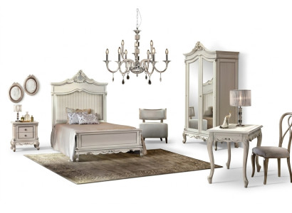 Slaapkamer Set Stijl Modern Bed Nachtkastje Bureau Meubels 4-delig.